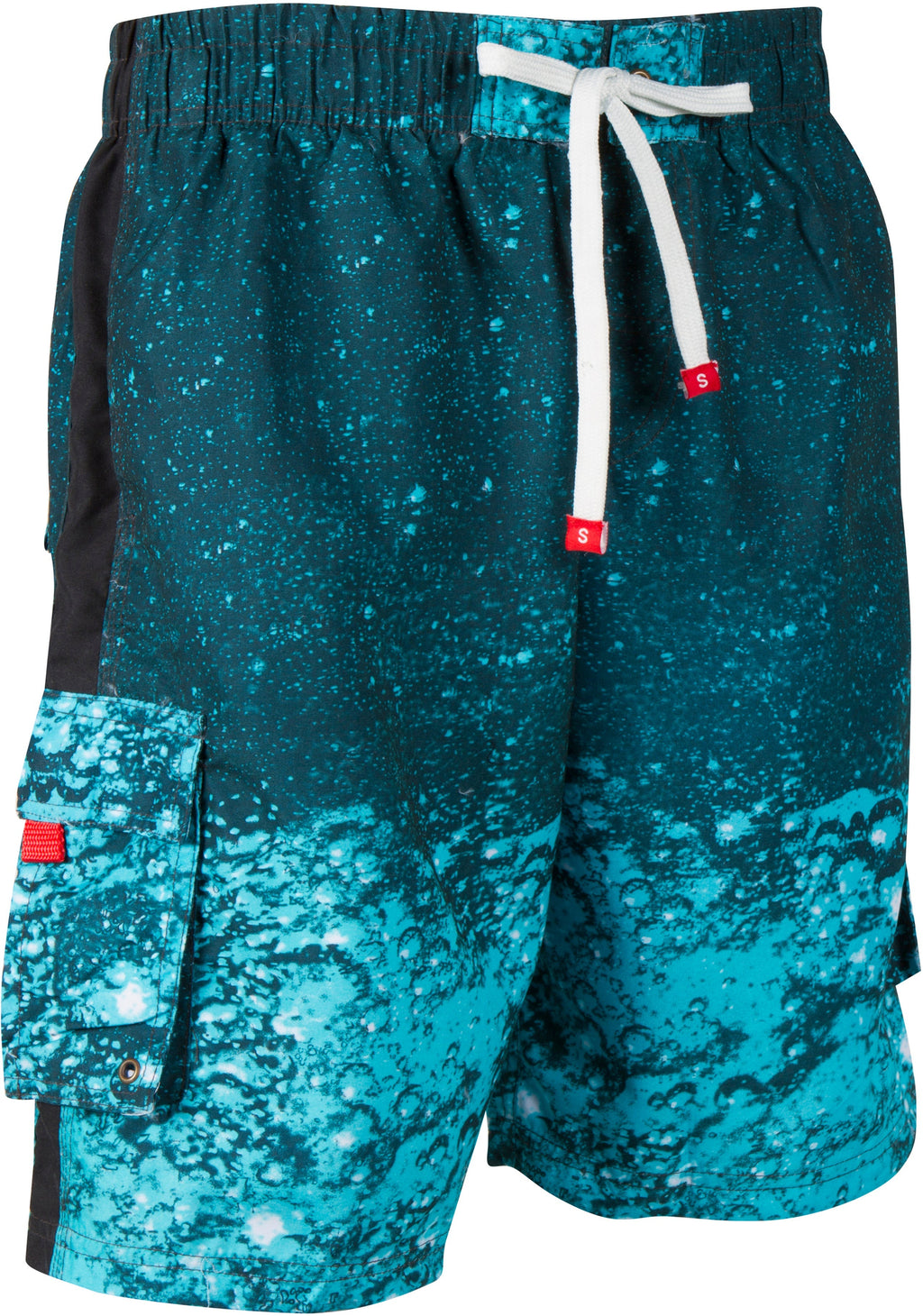 Sakkas Men's Two Tone Splash Skate Surf Board Short / Swim Trunks