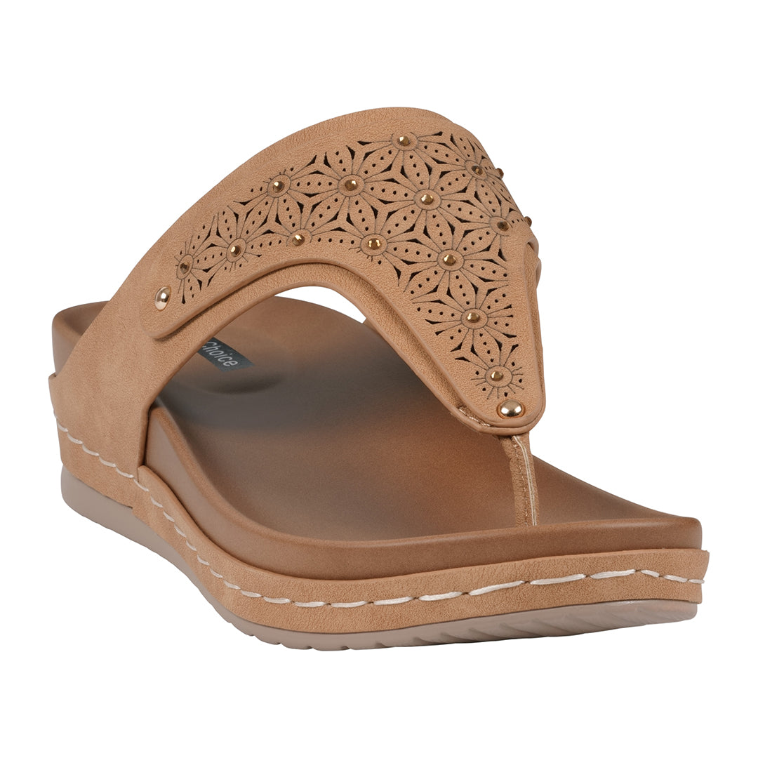 Women's Tani Tan Thong Wedge Sandals