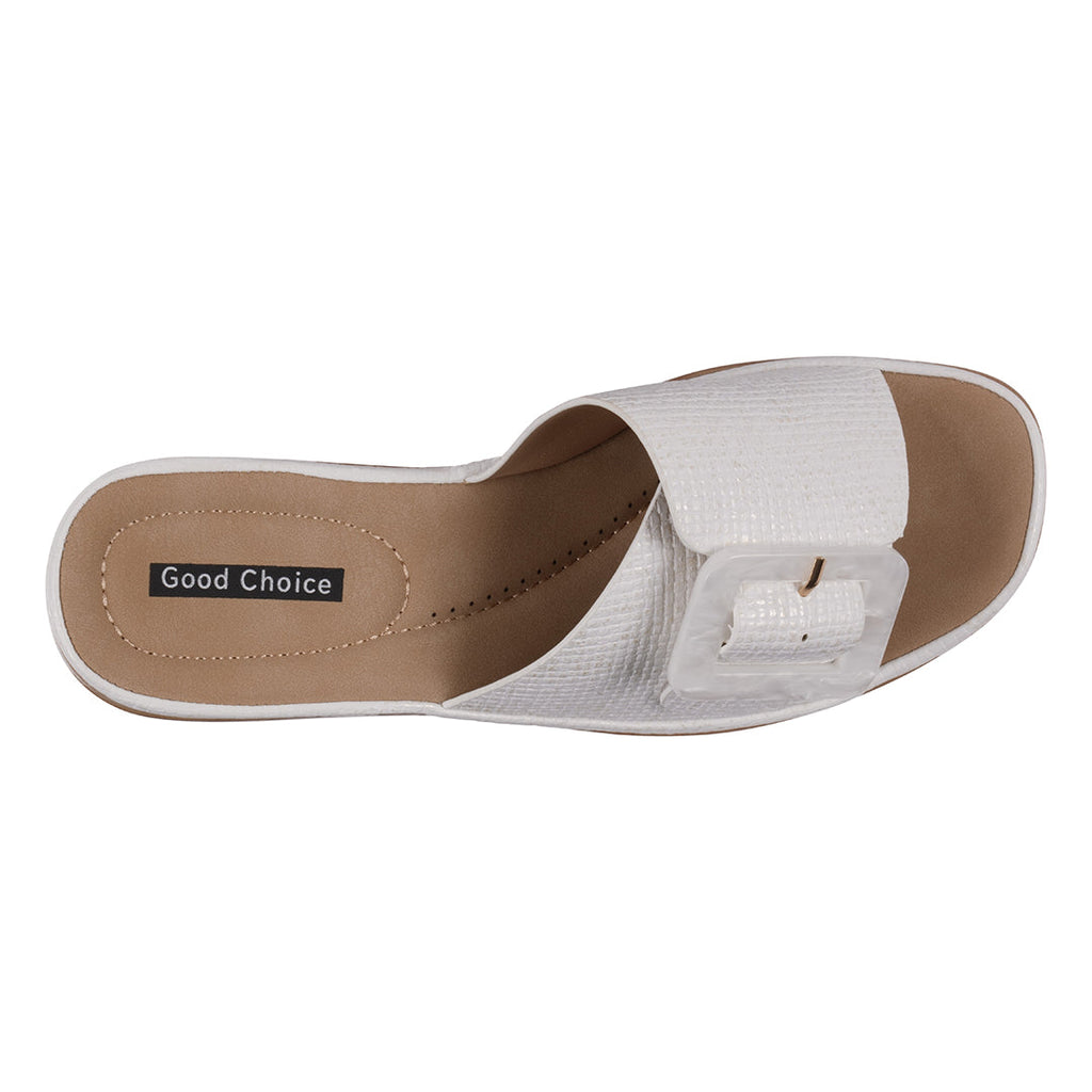 Women's Teri White Wedge Sandals