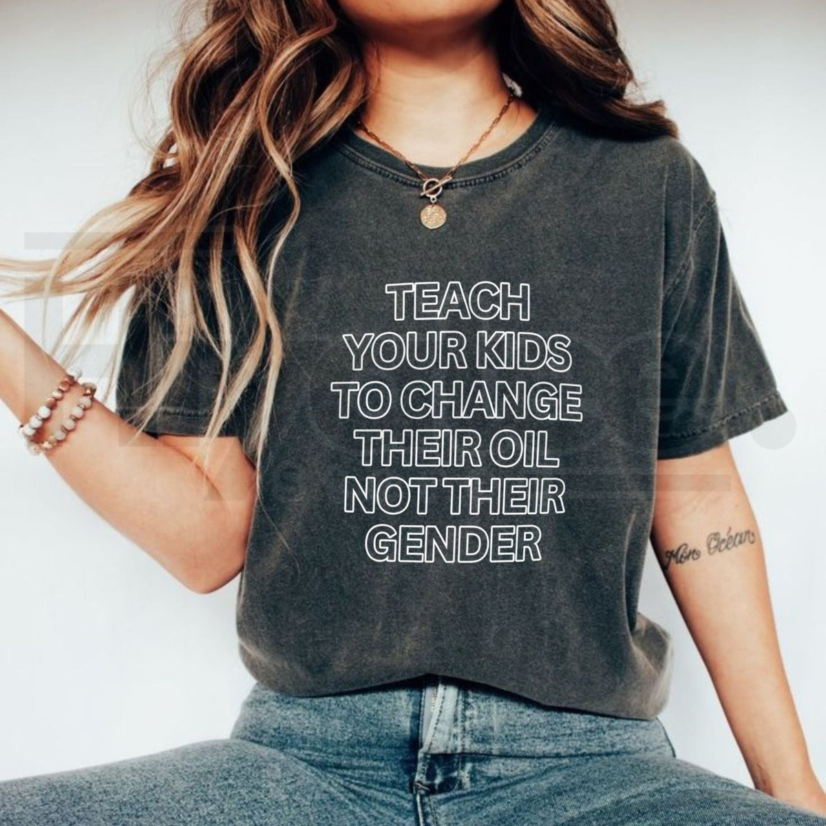 Teach Your Kids to Change Their Oil T-Shirt – Sarcastic Statement Tee