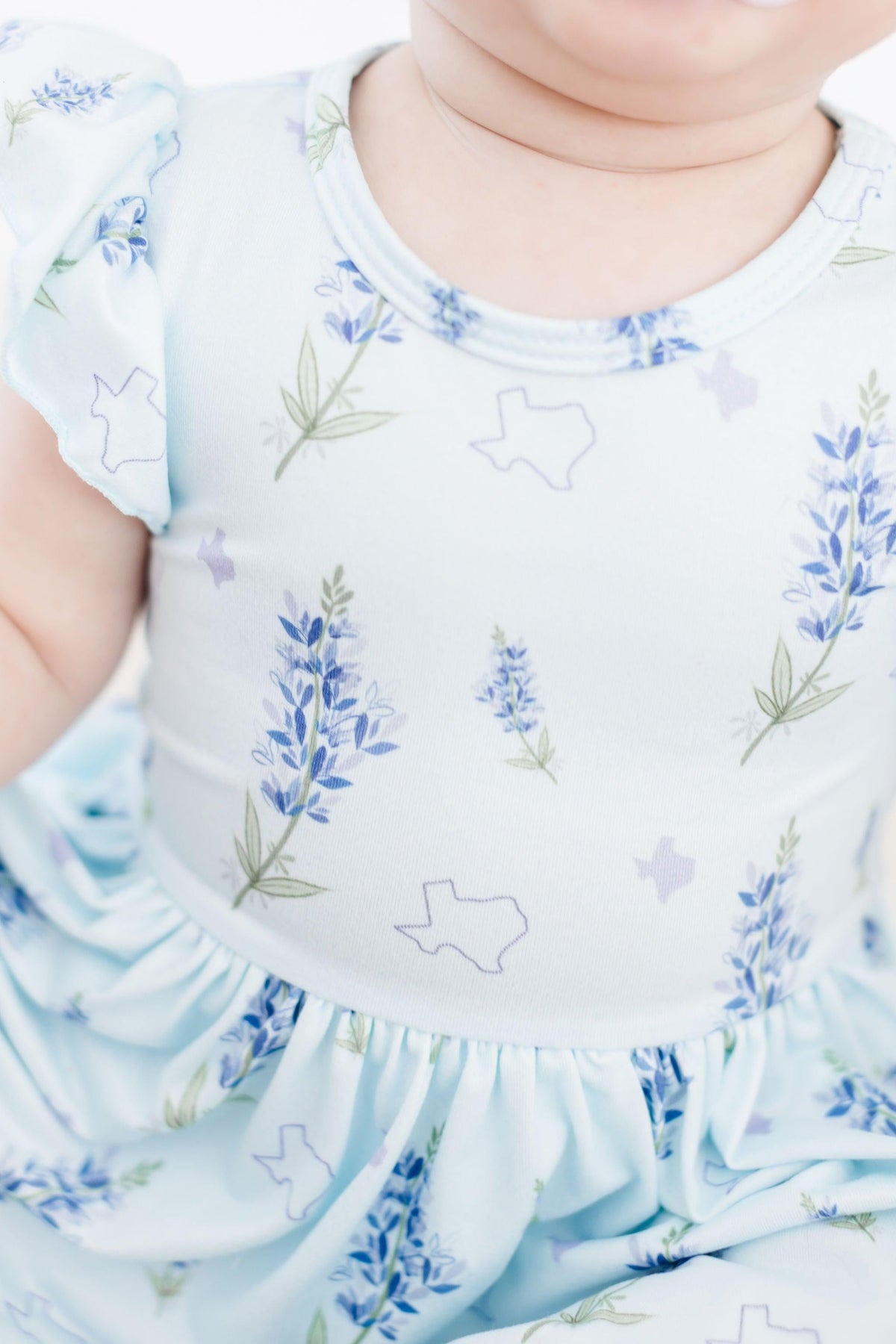 Texas Bluebonnets S/S Flutter Twirl Bodysuit