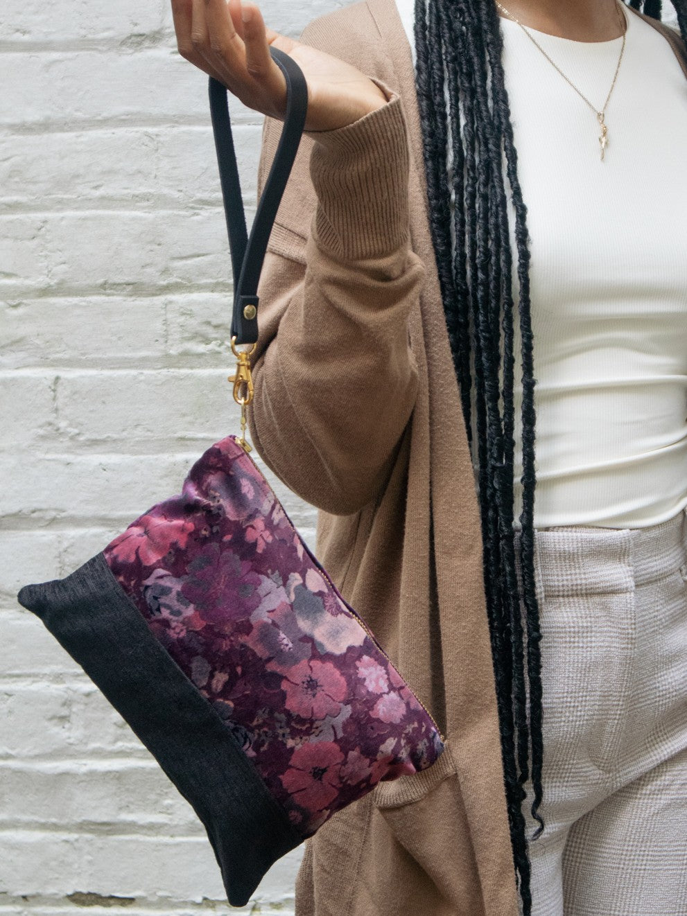 The Verbena Velvet Wristlet