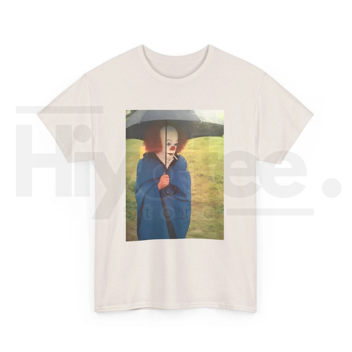 Tim Curry On IT Set Smoking Cigarette T-Shirt – Vintage Horror Movie Graphic Tee