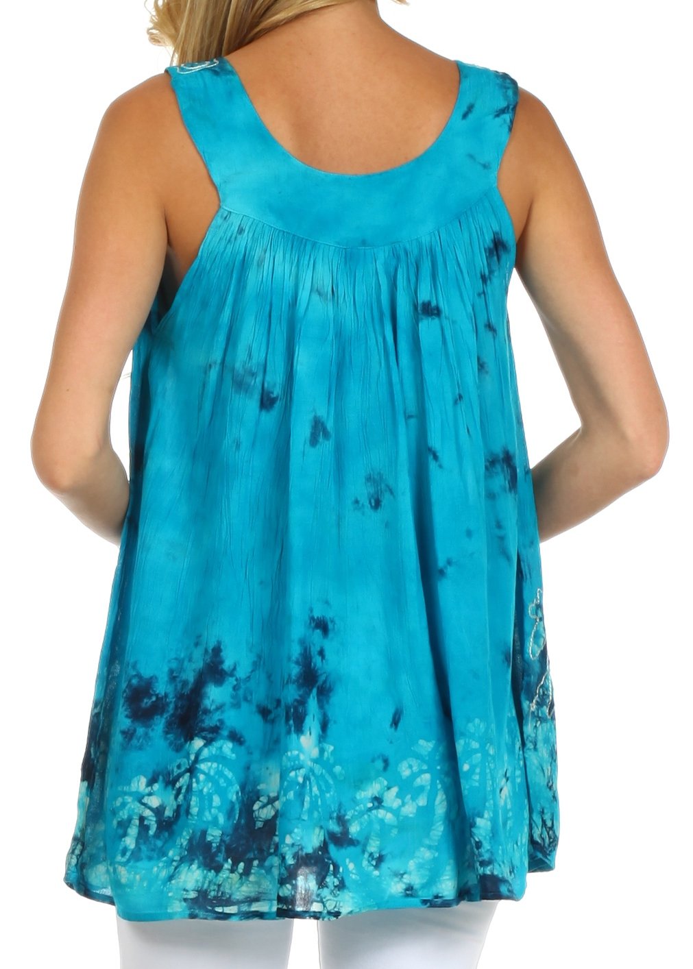 Sakkas Palmetto Batik Sleeveless Blouse