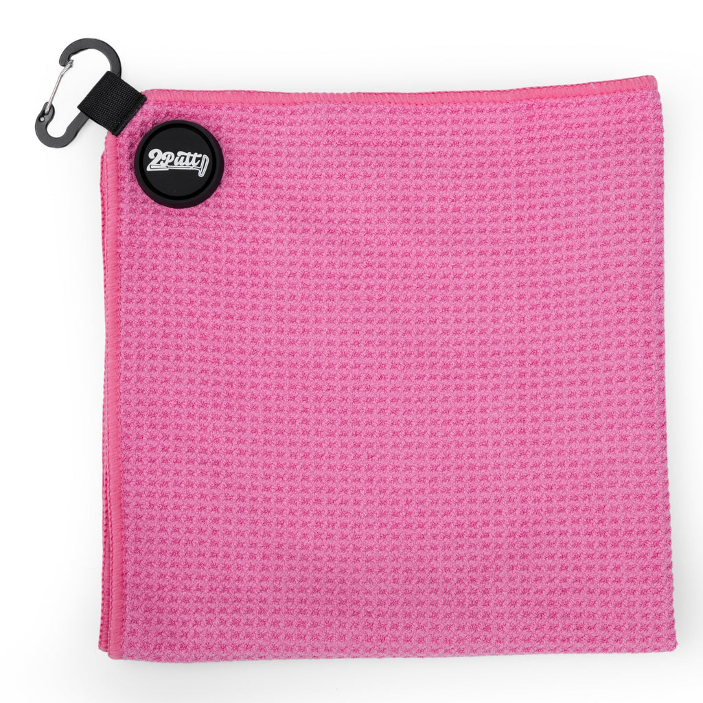 Hot Pink Magnetic Golf Towel
