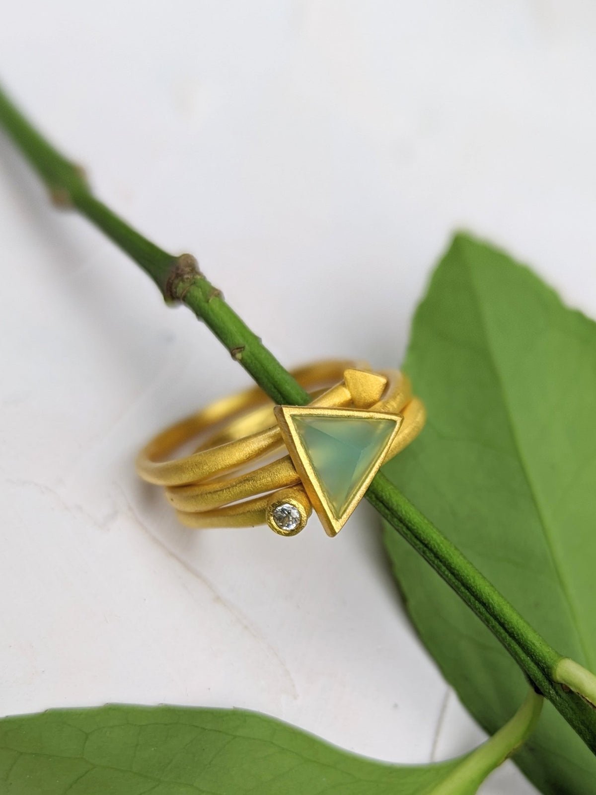 Triangle Stud Stacking Ring