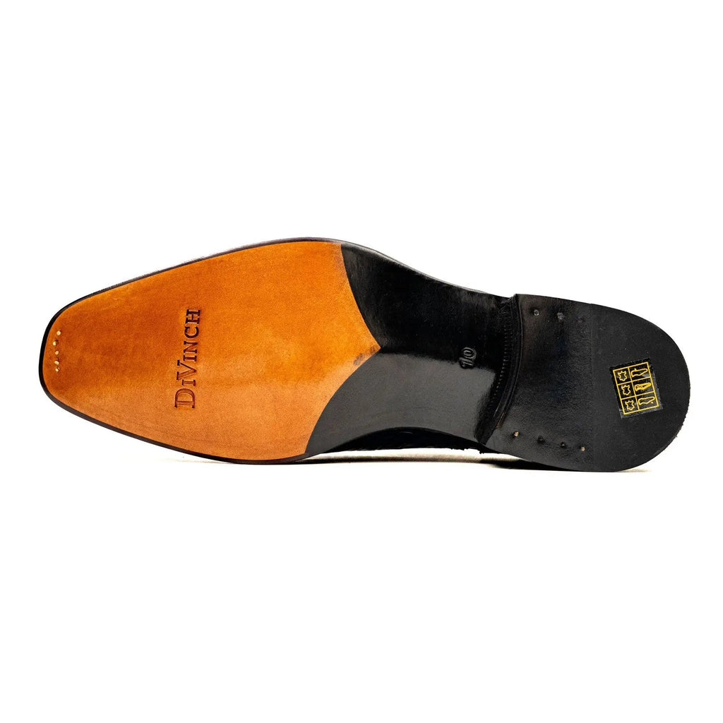Black Crocodile Leather Derby Shoes