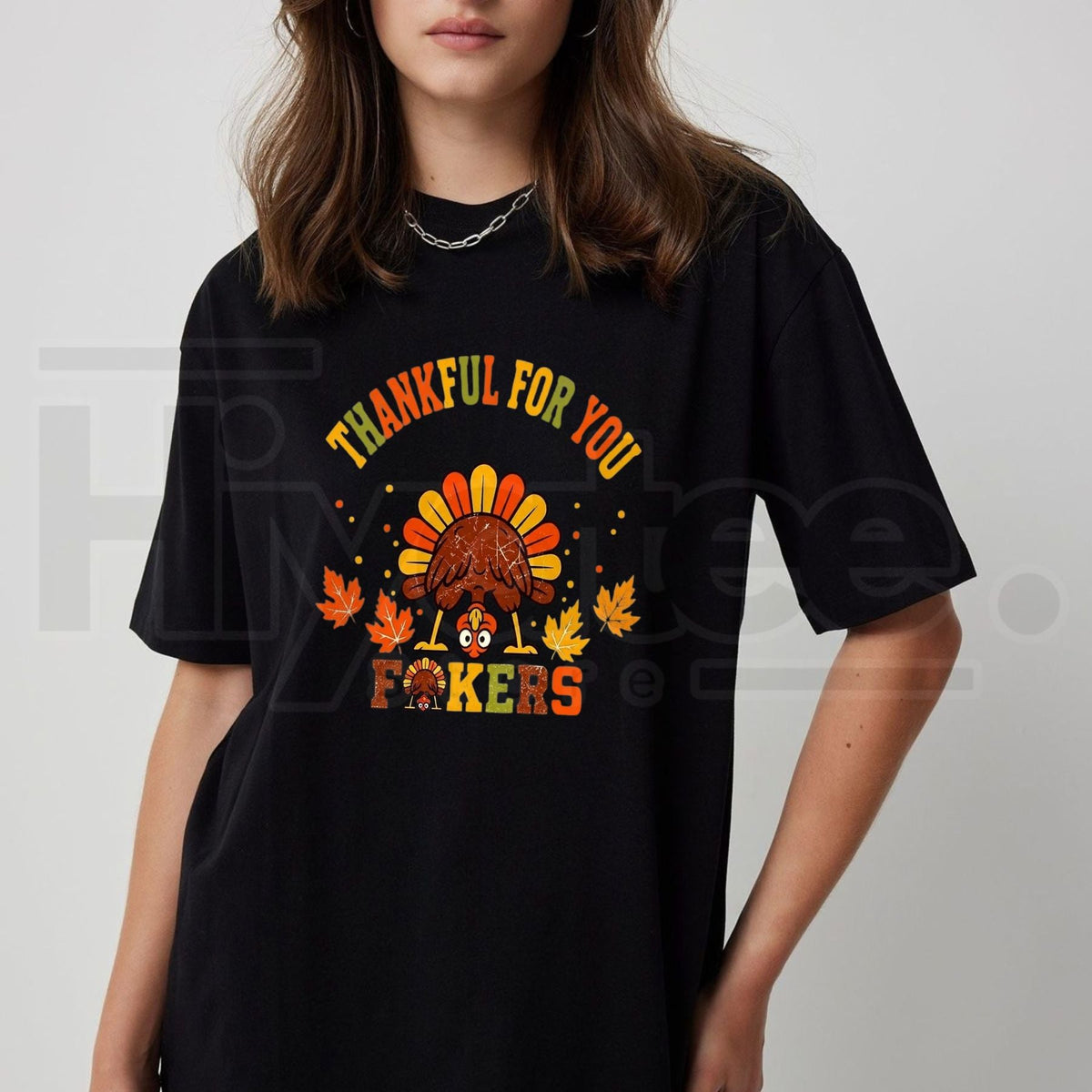 Vintage Thankful for You Fkers T-Shirt – Funny Sarcastic Friendsgiving Graphic Tee