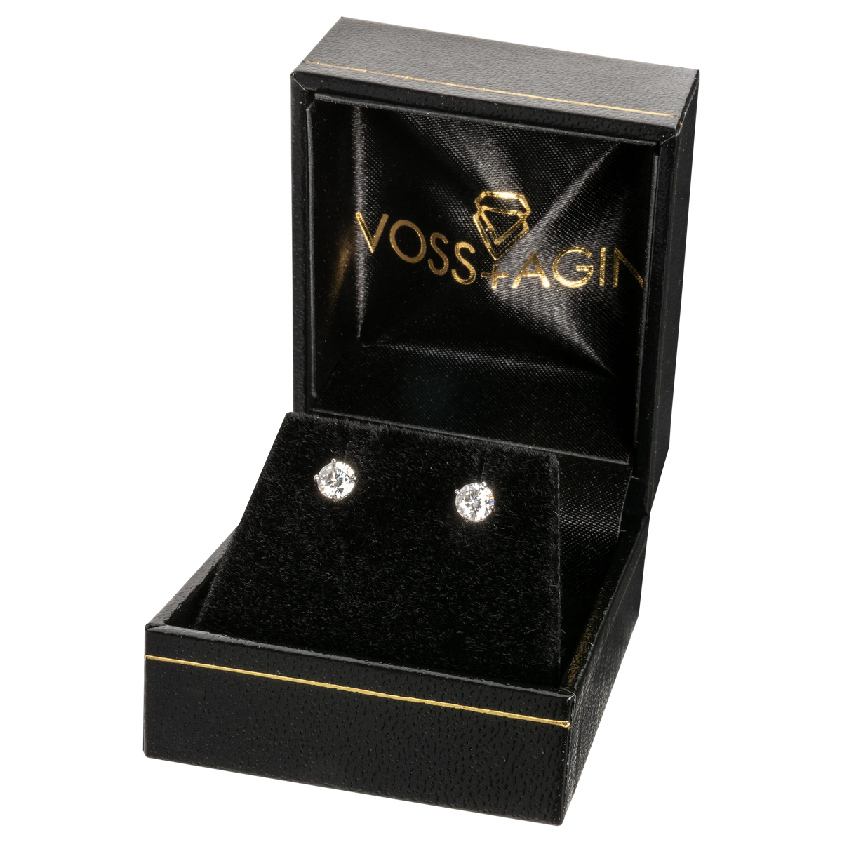 5.00 CTW AGI Certified Lab Grown Round Diamond Stud Earrings – F/VS in 14K White or Yellow Gold