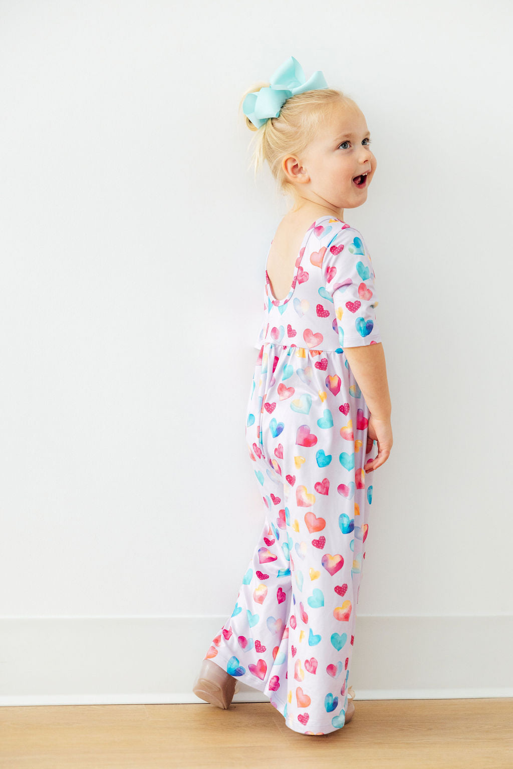 Watercolor Kisses Wide Leg Jumpsuit