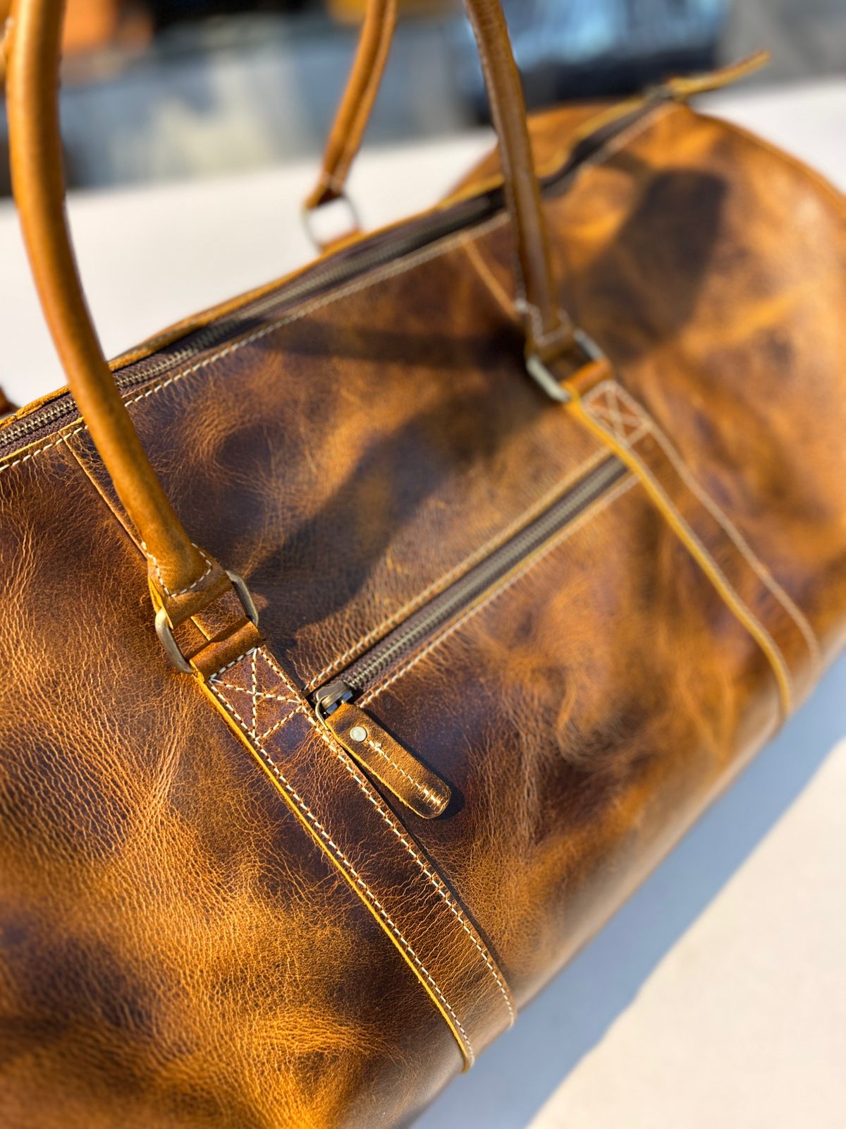 Heritage Buffalo Leather Duffel Bag