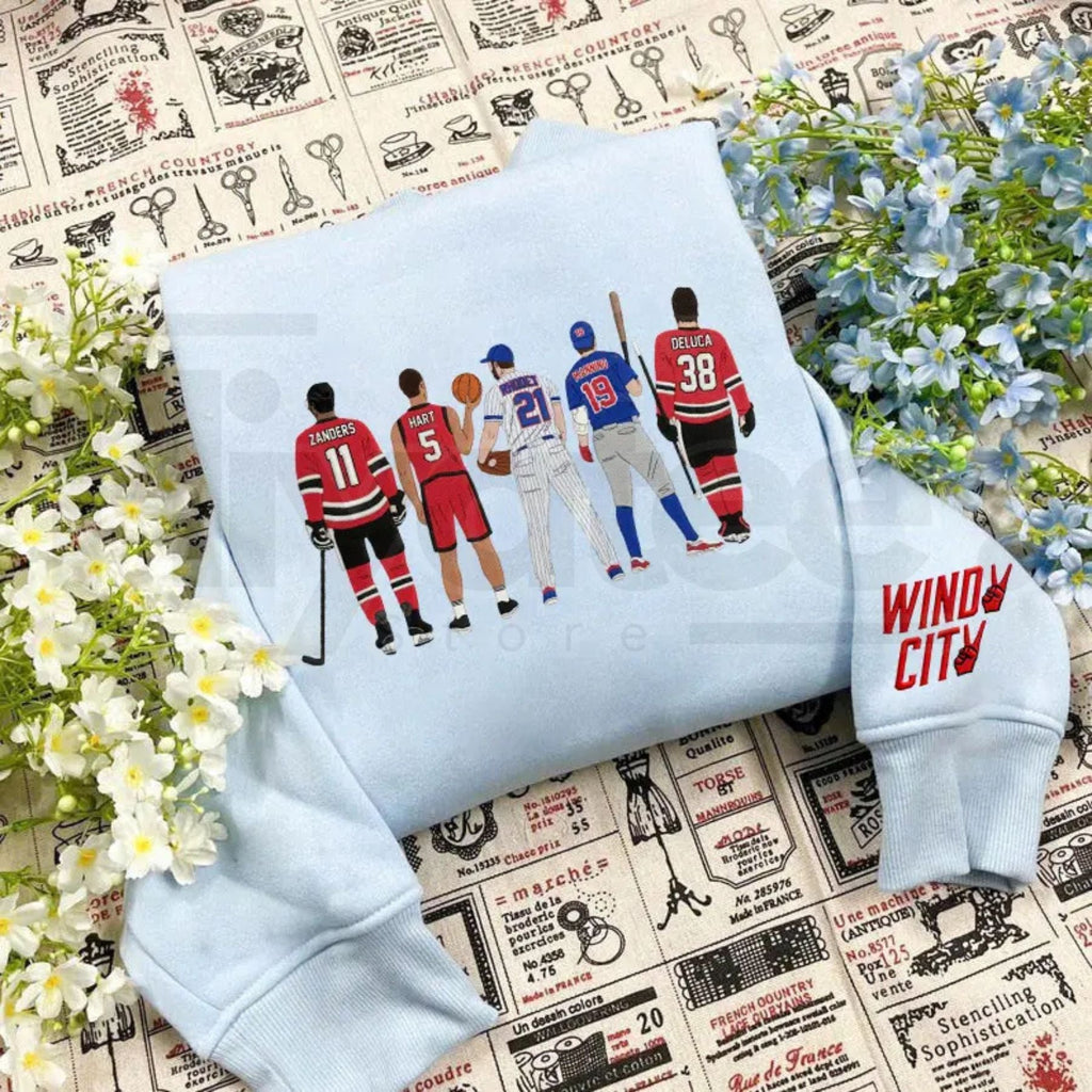 "Windy City" Embroidered Sweatshirt – Hockey Romance, Bookish Gift for Fans of Liz Tomforde