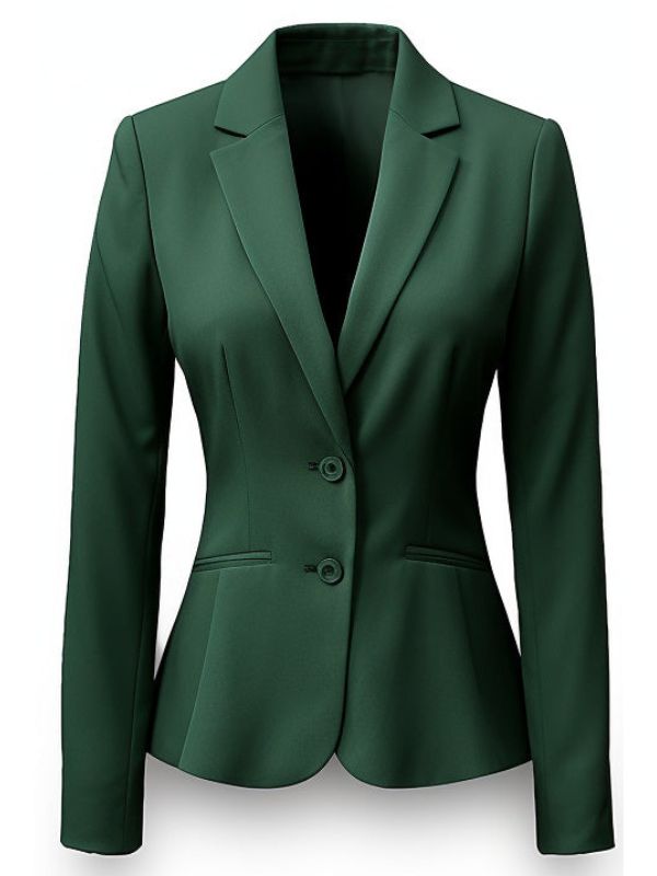 Women Green Cotton Jacket