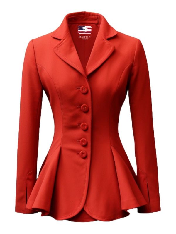 Women Red Cotton Coat