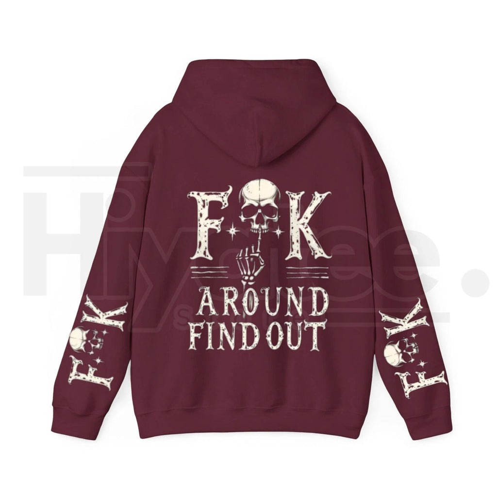 Women’s "Fuck Around And Find Out" Print Oversized Hoodie – Bold Graphic Statement Streetwear Pullover