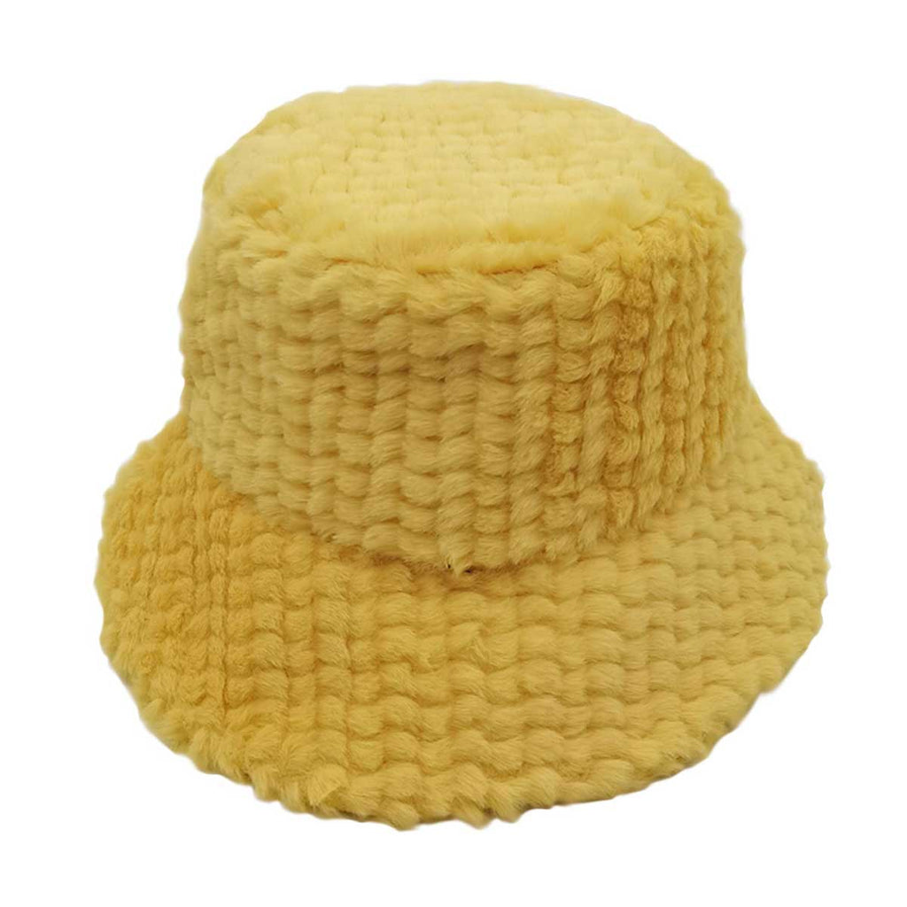Fuzzy Faux Fur Bucket Hat