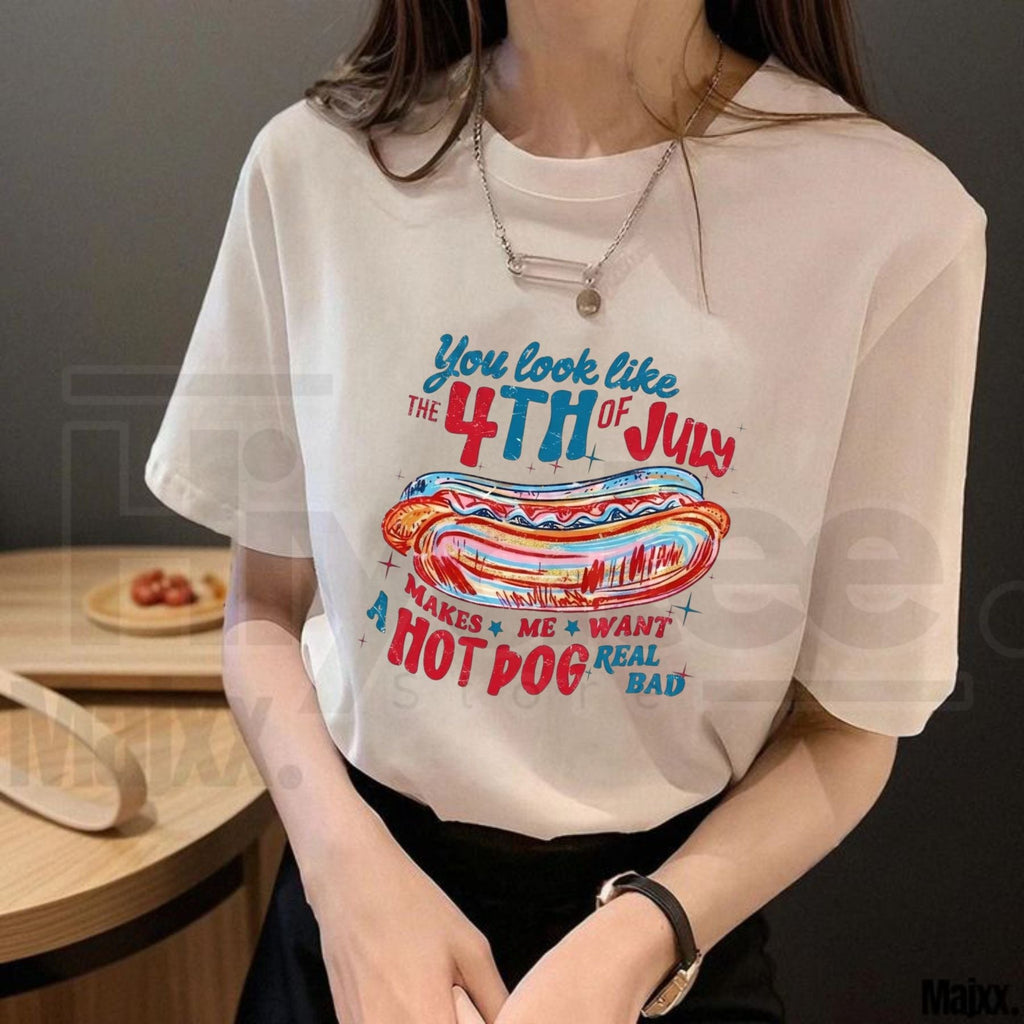 You Look Like the 4th of July T-Shirt – Patriotic USA Graphic Tee, 250th Anniversary Independence Day Shirt