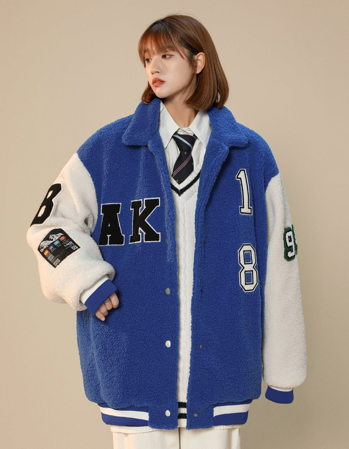 Women's Year 94 Furry Varsity Jacket