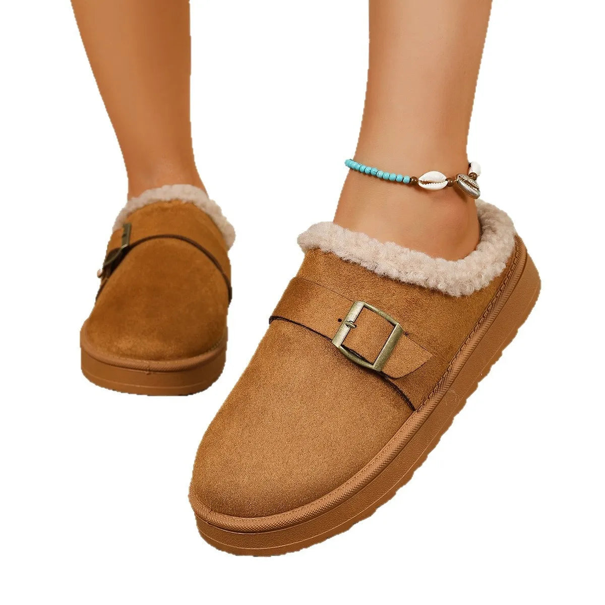Round Toe Platform Slippers