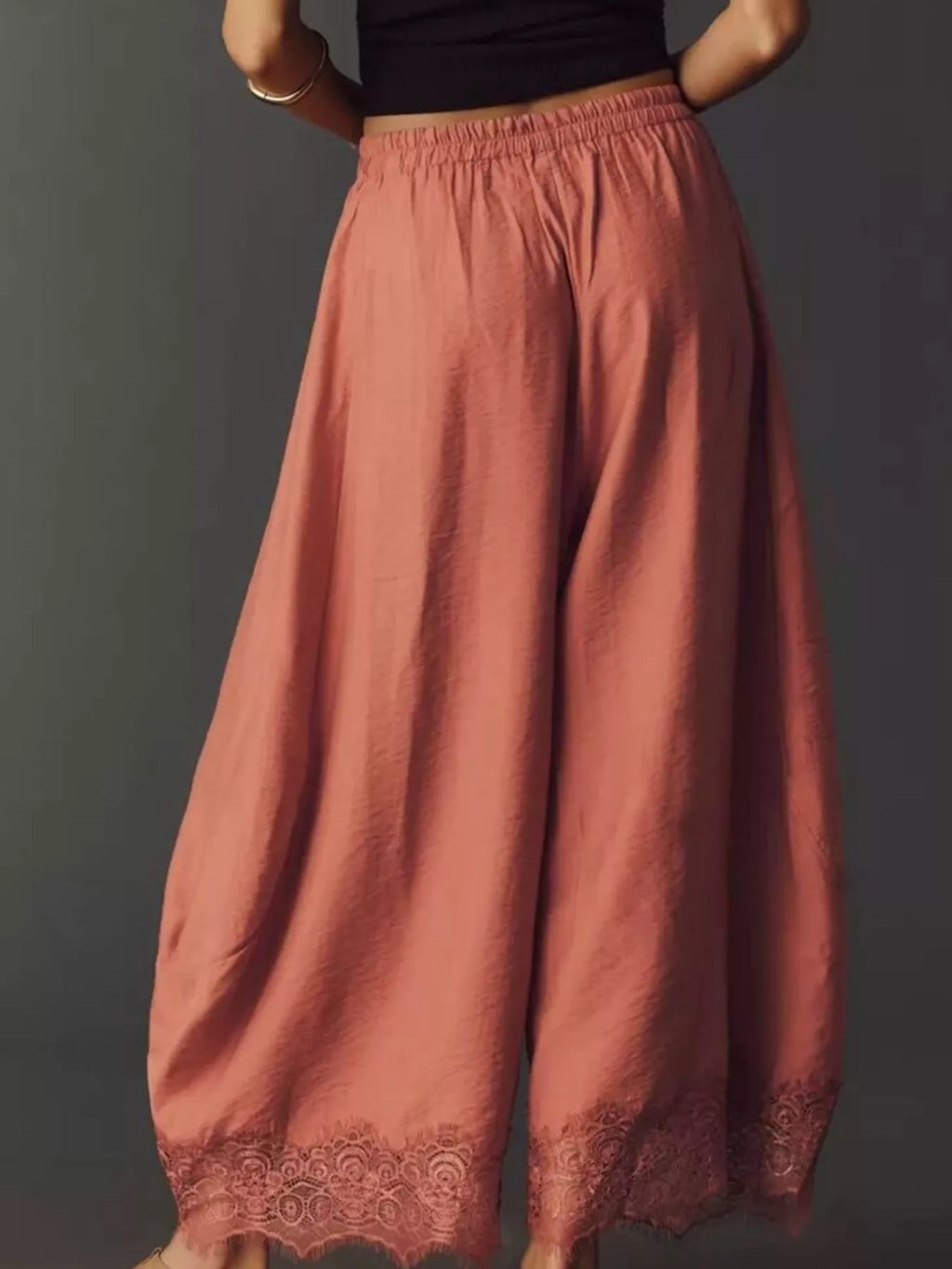 Drawstring Wide Leg Pants