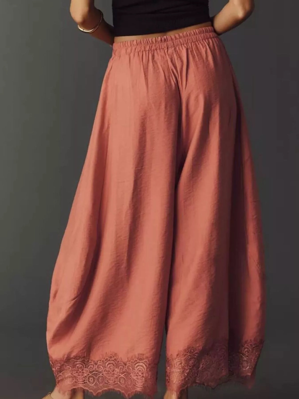 Drawstring Wide Leg Pants