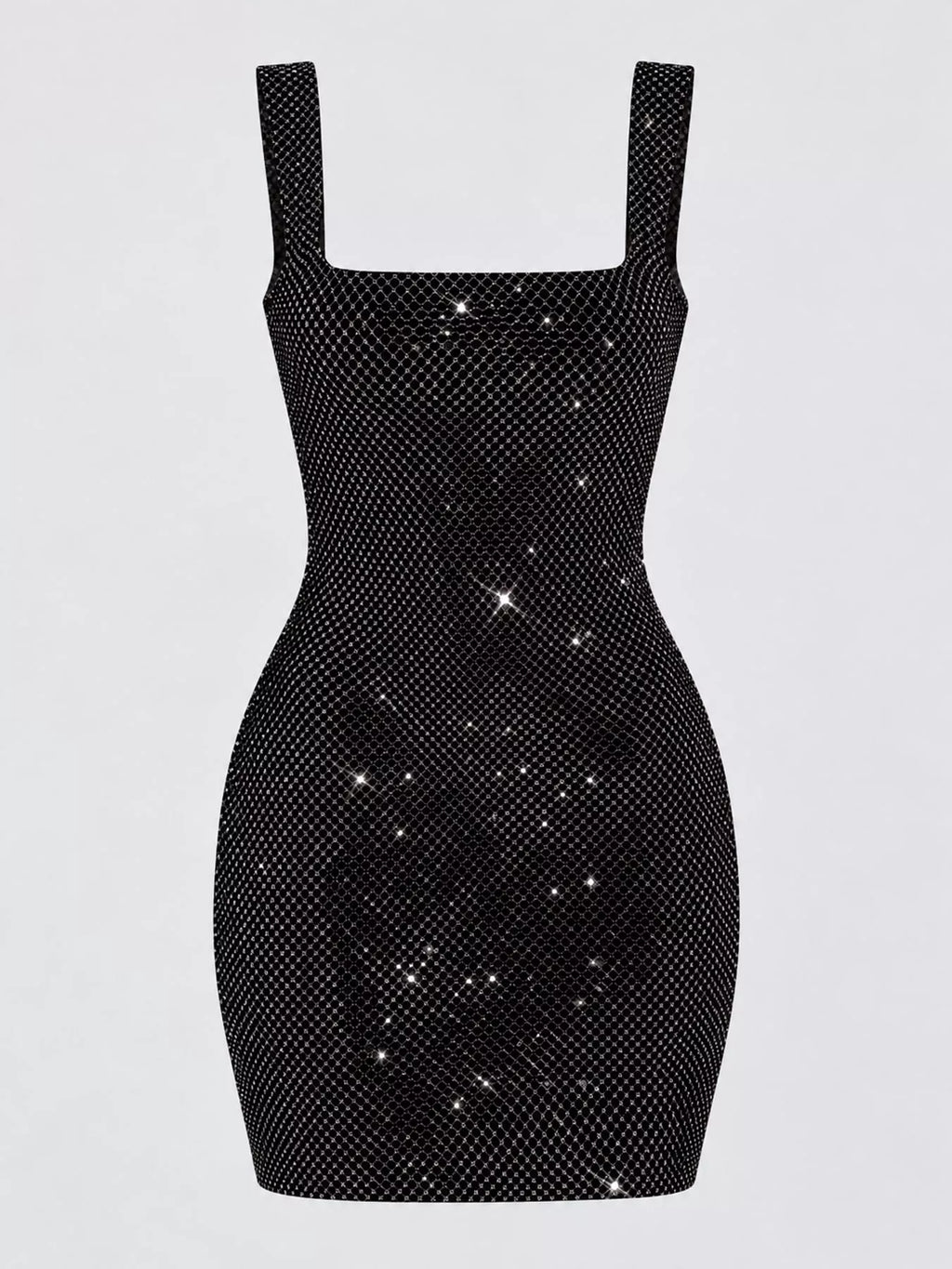 Backless Rhinestone Embellished Bodycon Mini Dress