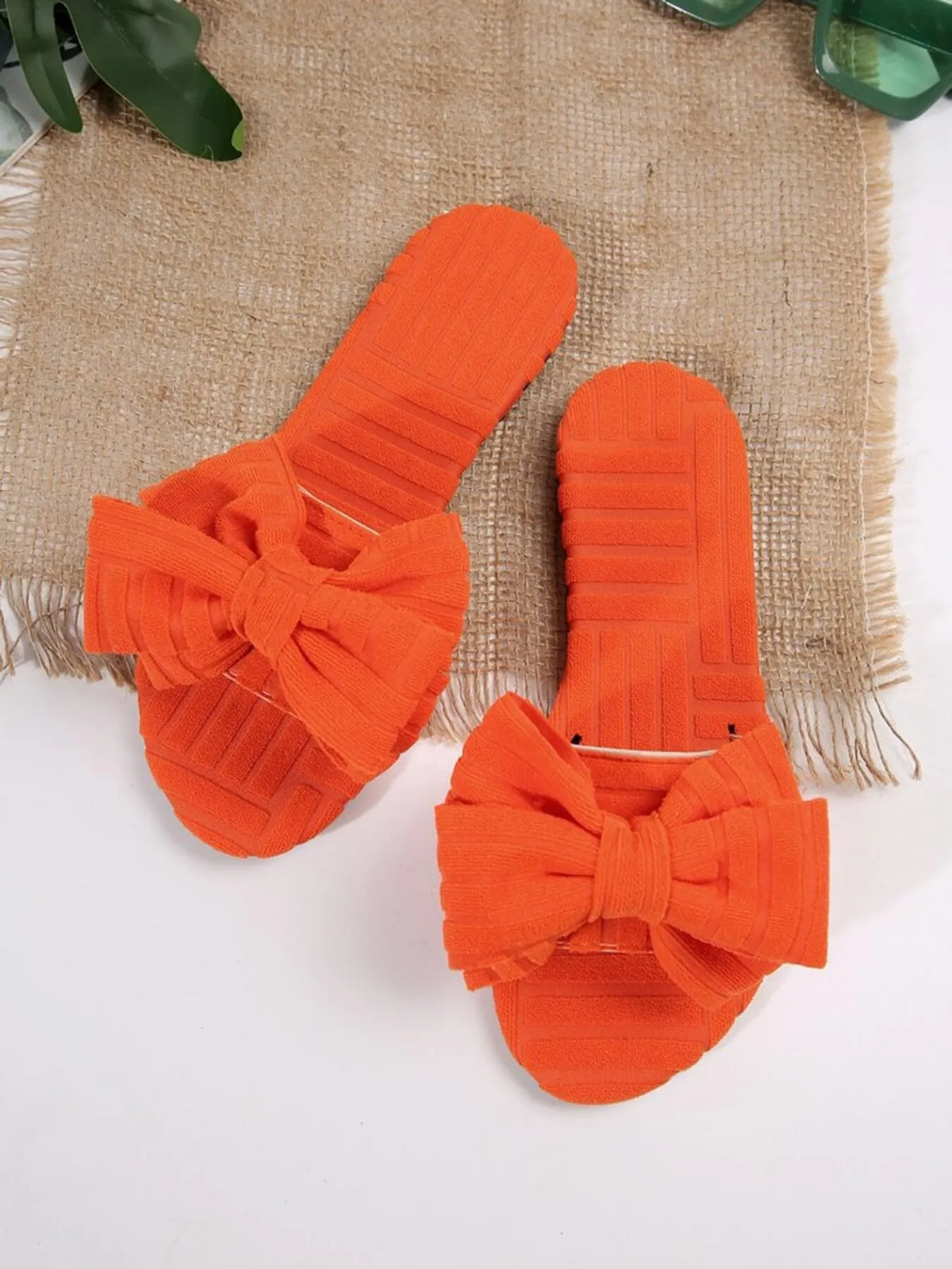 Bow Knot Open Toe Slippers