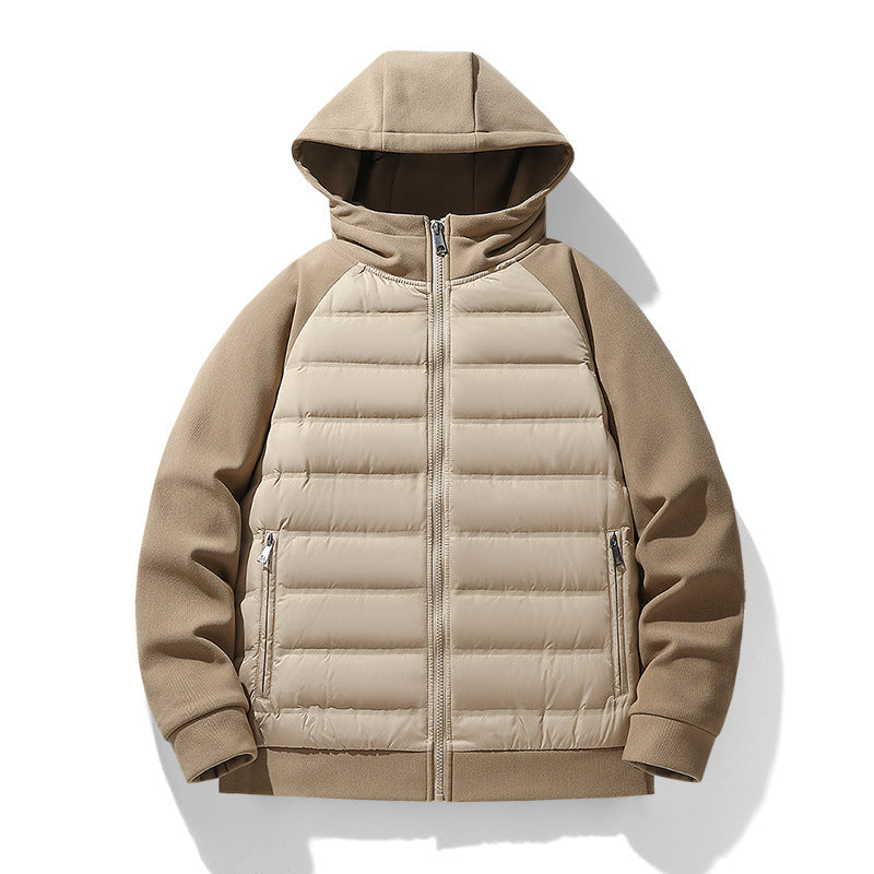 Knitted Patchwork Sports Hooded Jacket For Men And Women