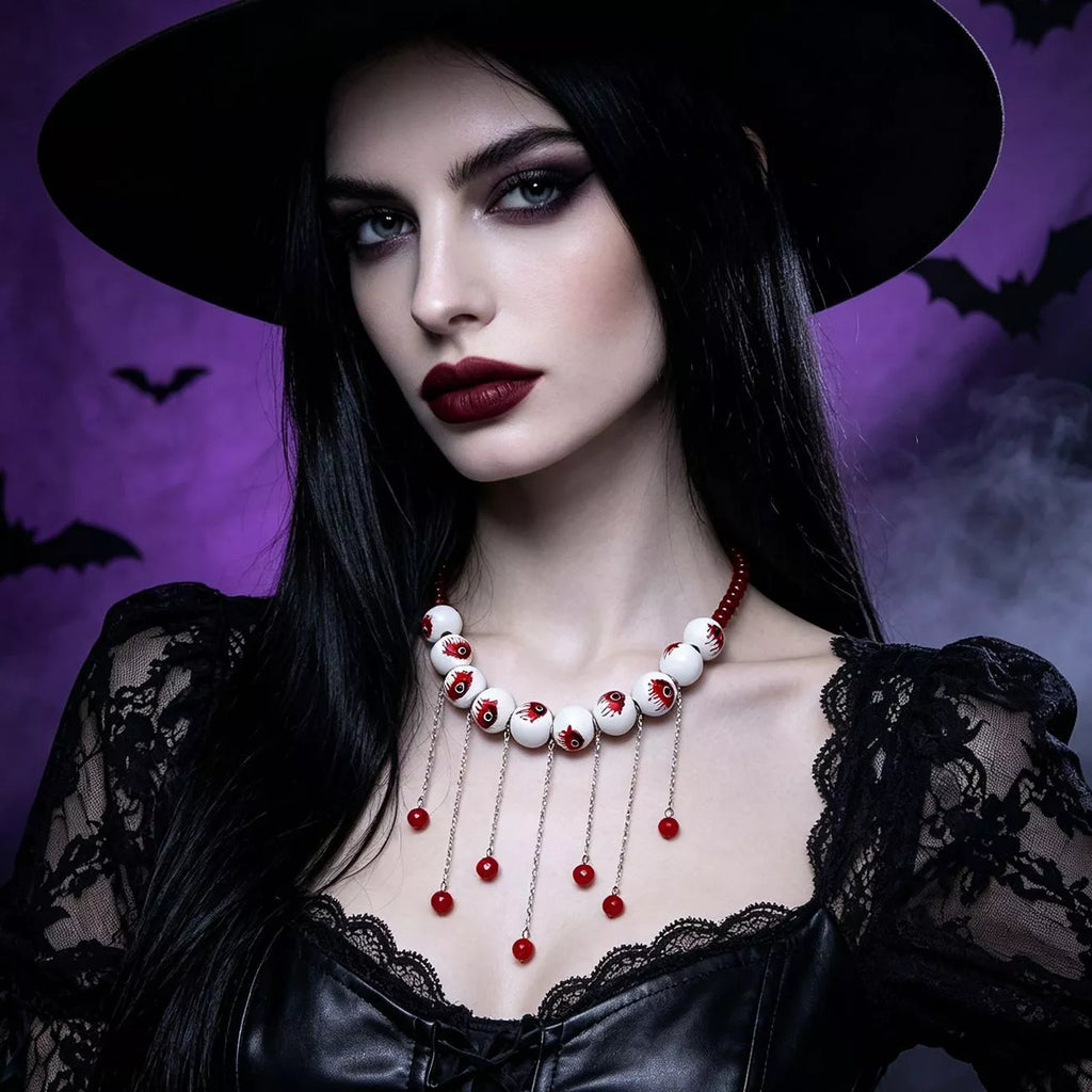 Halloween Gothic Eyeball Necklace