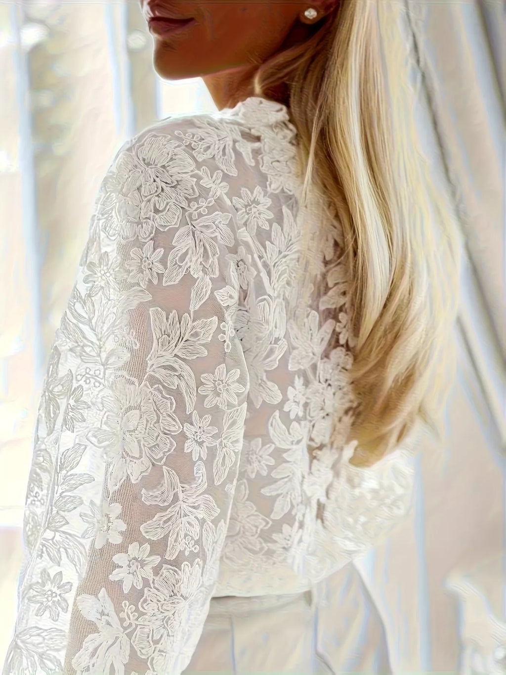 Sheer Lace Long Sleeve Shirt