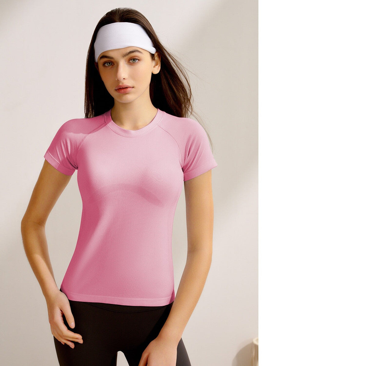 New Women's Short-Sleeve Yoga Top, Professional Pilates Training, Quick-Dry Running & Fitness Yoga Apparel