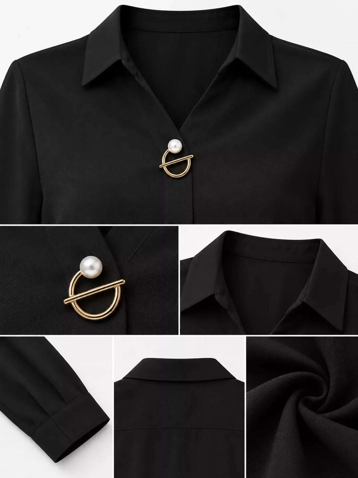 Long Sleeve Satin Blouse