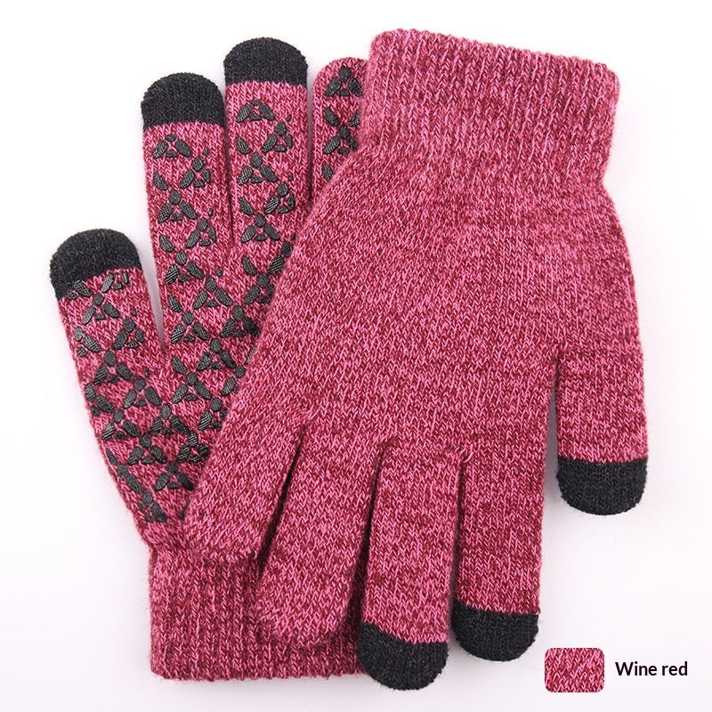 Knitted Winter Warm Touchscreen Gloves Made Of Wool