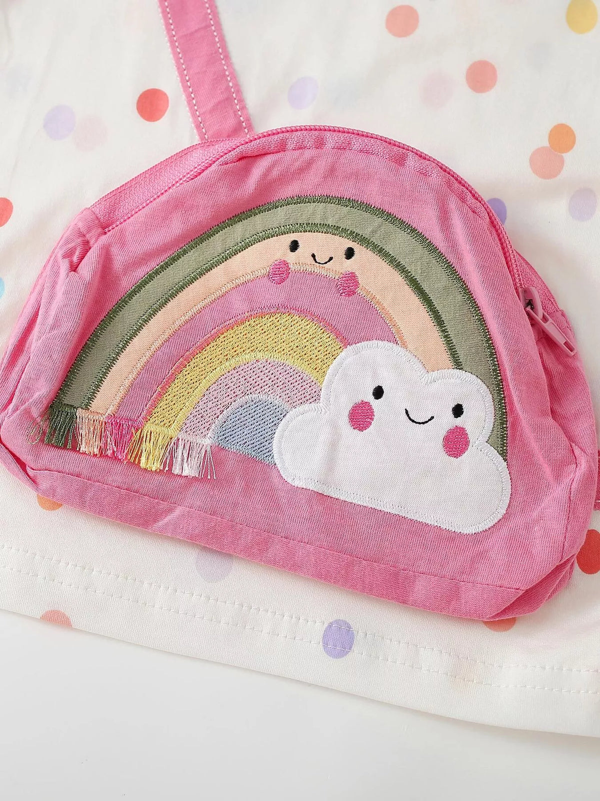 Children's Polka Dot Bag Applique T-Shirt