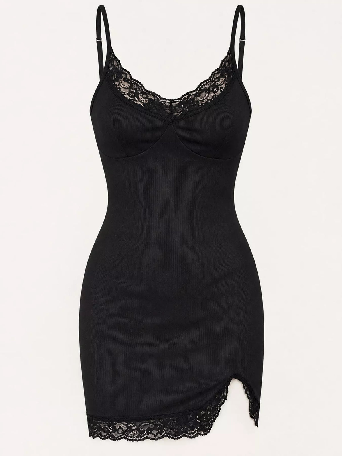 Lace Detail Spaghetti Strap Mini Dress