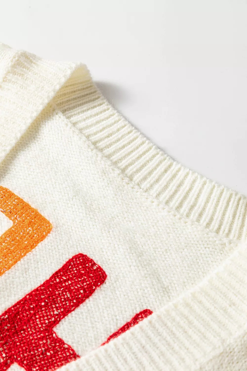'HO HO HO' Button Up Knit Cardigan