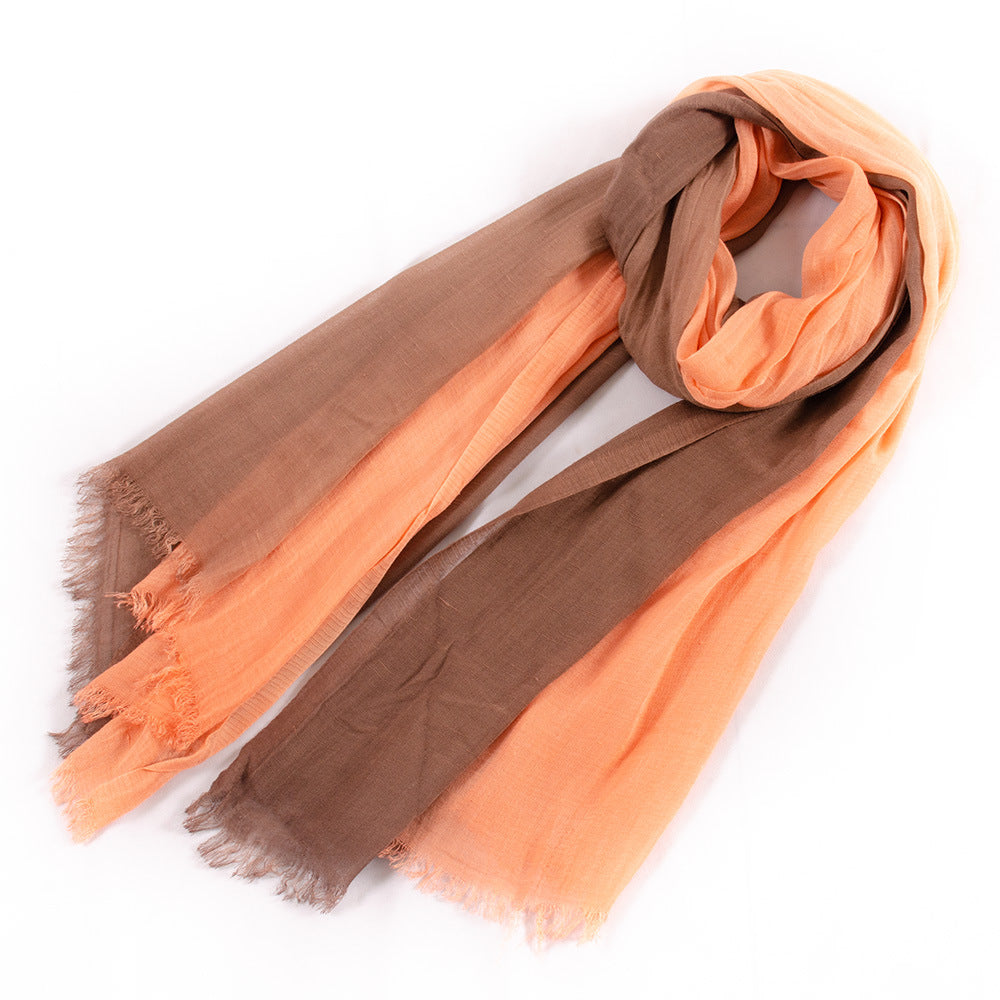 Large Soft Scarf Warm Cotton Tassel