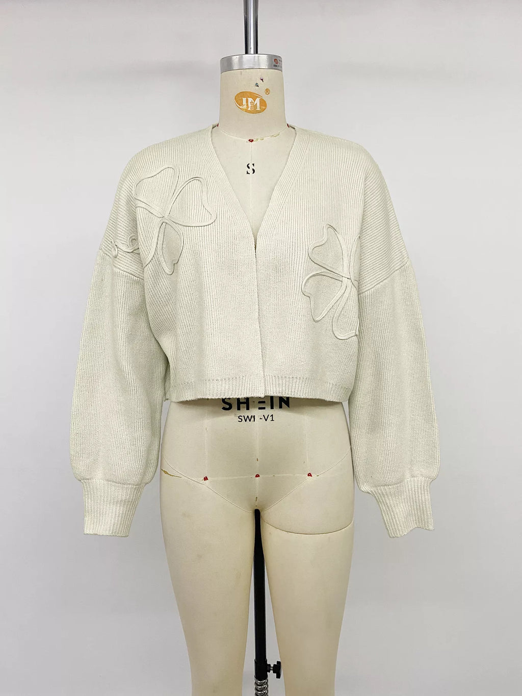 Four-Leaf Clover Open Front Cardigan
