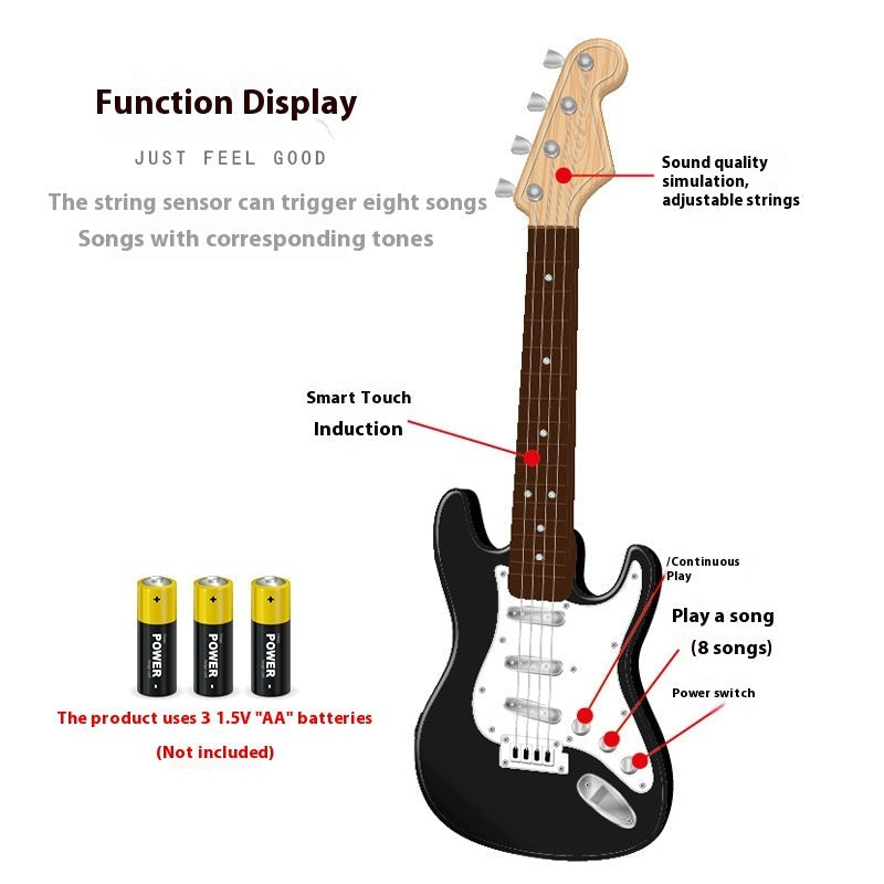 Playing Electric Guitar Toy Male 4-string Beginner Musical Instrument