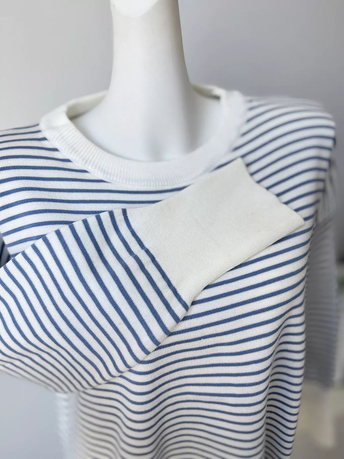 Striped Round Neck Knit Top