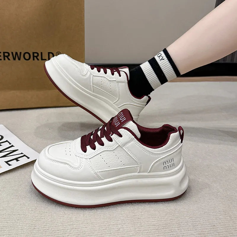 Round Toe Platform Sneakers
