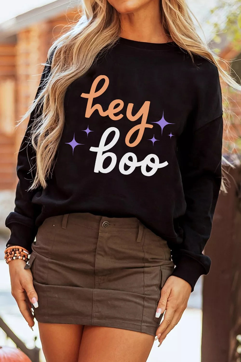 Hey Boo Halloween Sweatshirt