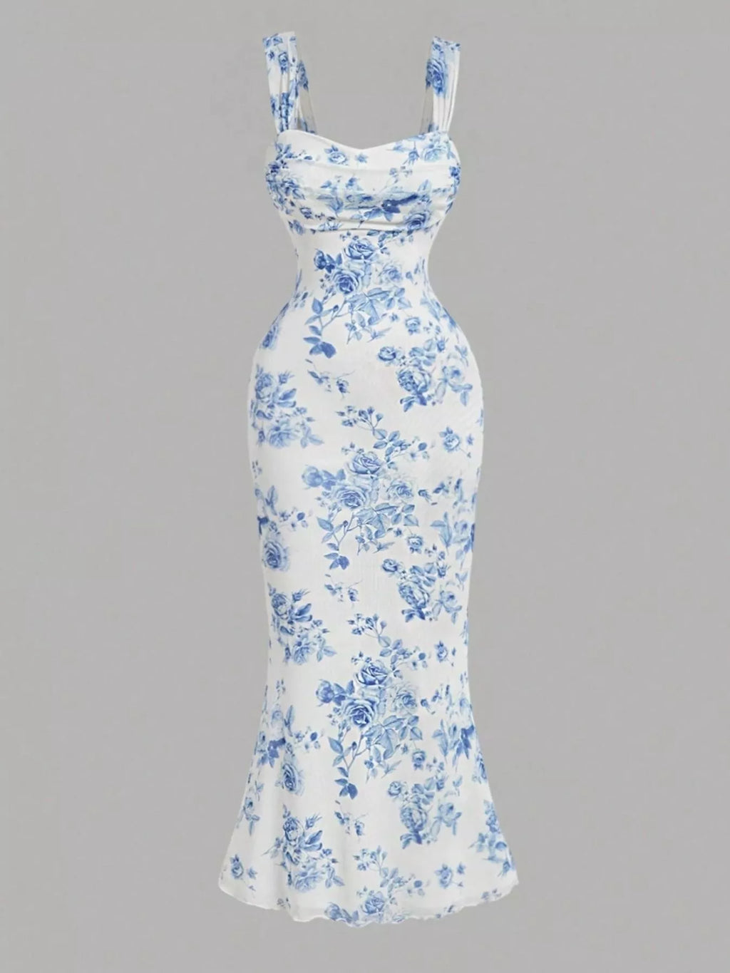 Floral Print Bodycon Midi Dress