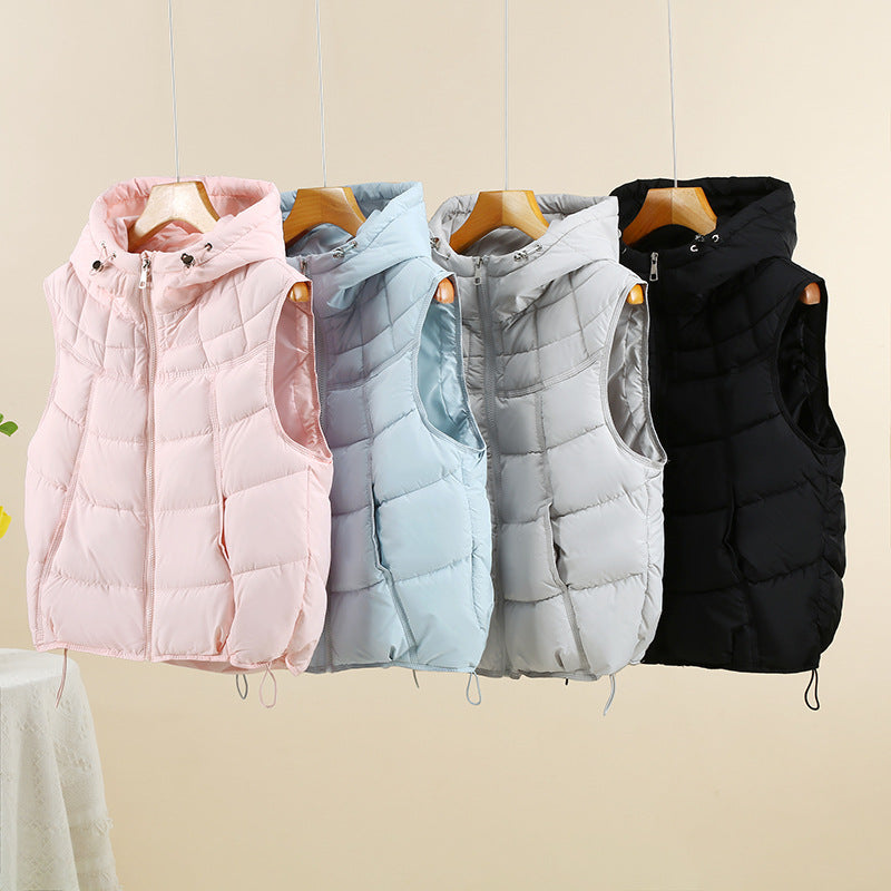 Korean-style Versatile Padded Cropped Jacket For Petite Figures