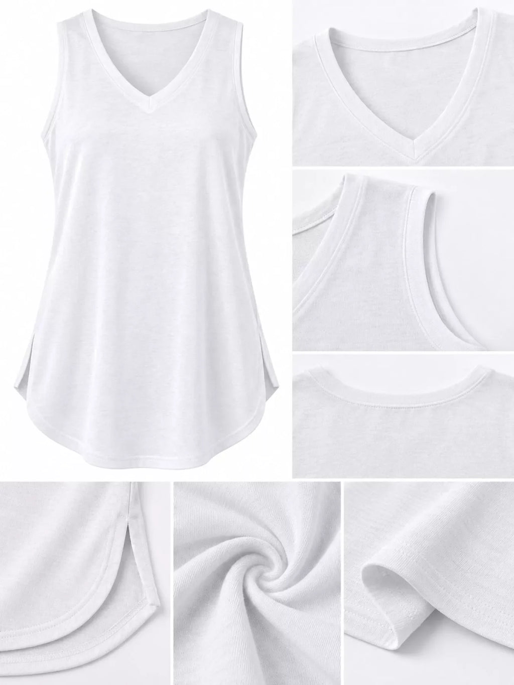 V-Neck Casual Loose Fit Tank Top
