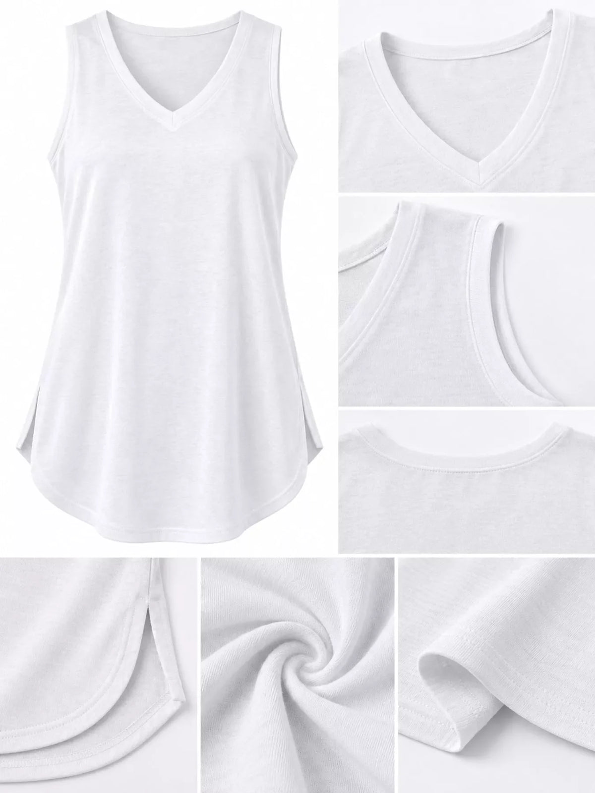 V-Neck Casual Loose Fit Tank Top