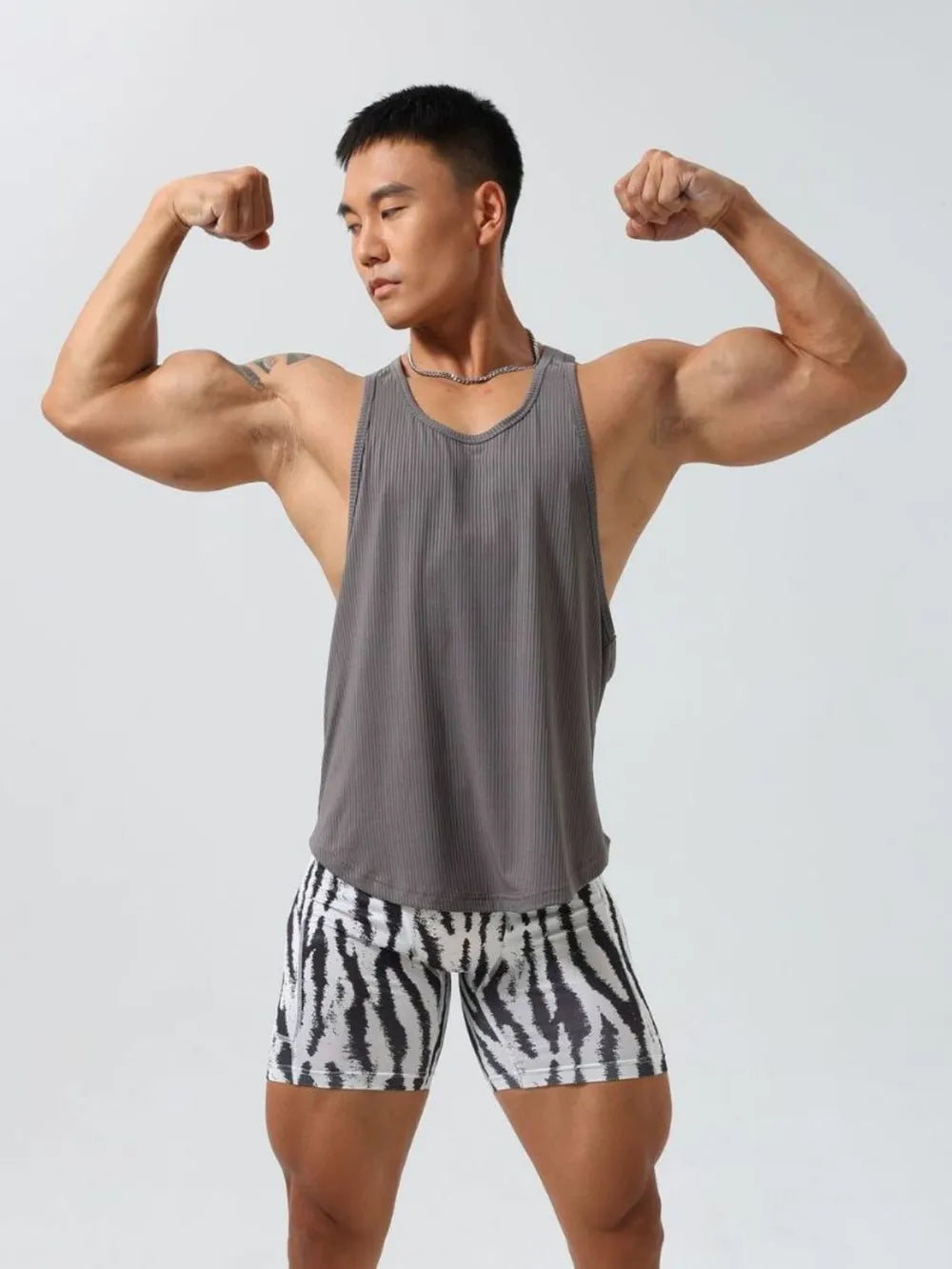 Men's Plus Size Round Neck Wide Strap Tank