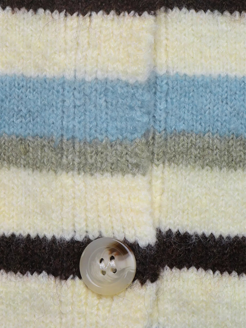 Striped Crew Neck Button-Down Cardigan