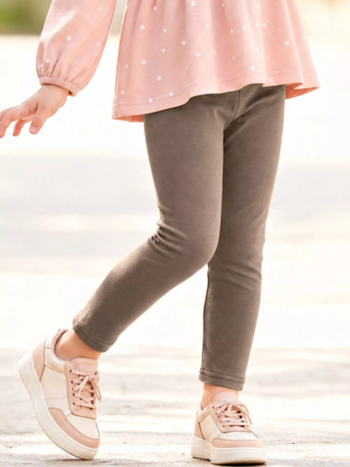 Children's Ruffled Peplum Top and Leggings Set