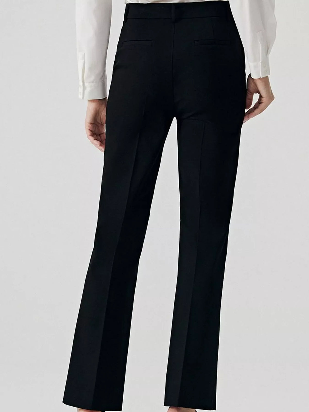 High-Waisted Slim-Fit Dress Pants